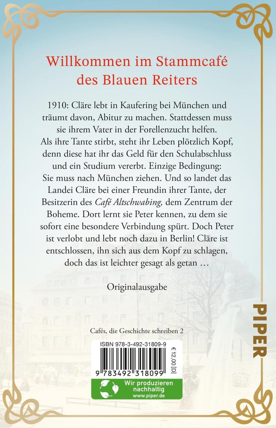Rückseite: 9783492318099 | Café Altschwabing | Roman Historischer Roman | Lea Kampe | Taschenbuch