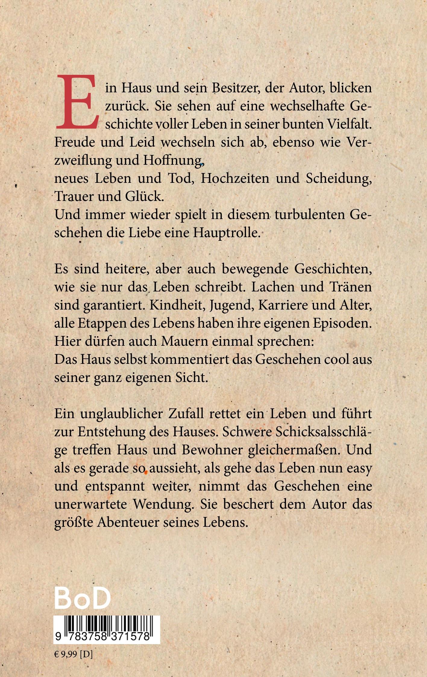 Rückseite: 9783758371578 | Das Haus | Erich Schröder | Taschenbuch | 200 S. | Deutsch | 2024