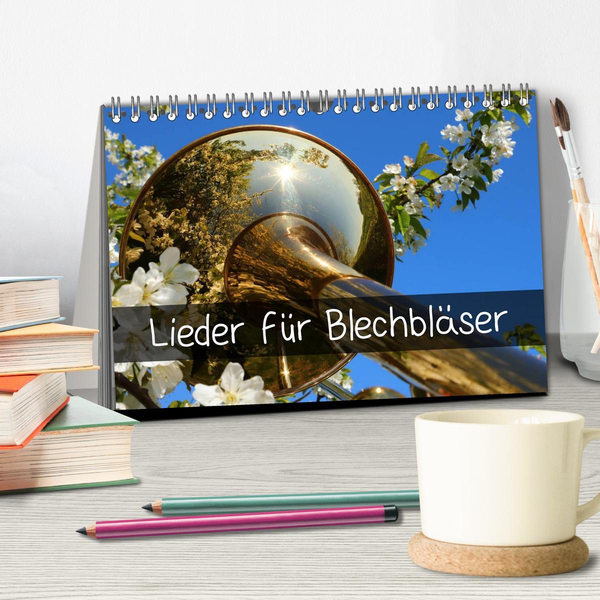 Bild: 9783435228683 | Lieder für Blechbläser (Tischkalender 2025 DIN A5 quer), CALVENDO...