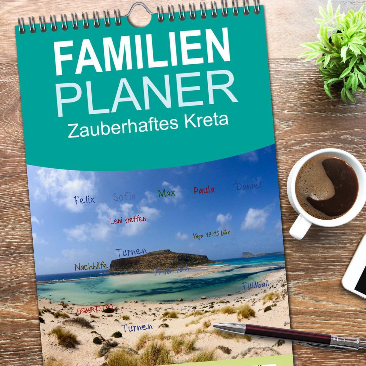 Bild: 9783457113943 | Familienplaner 2025 - Zauberhaftes Kreta mit 5 Spalten...