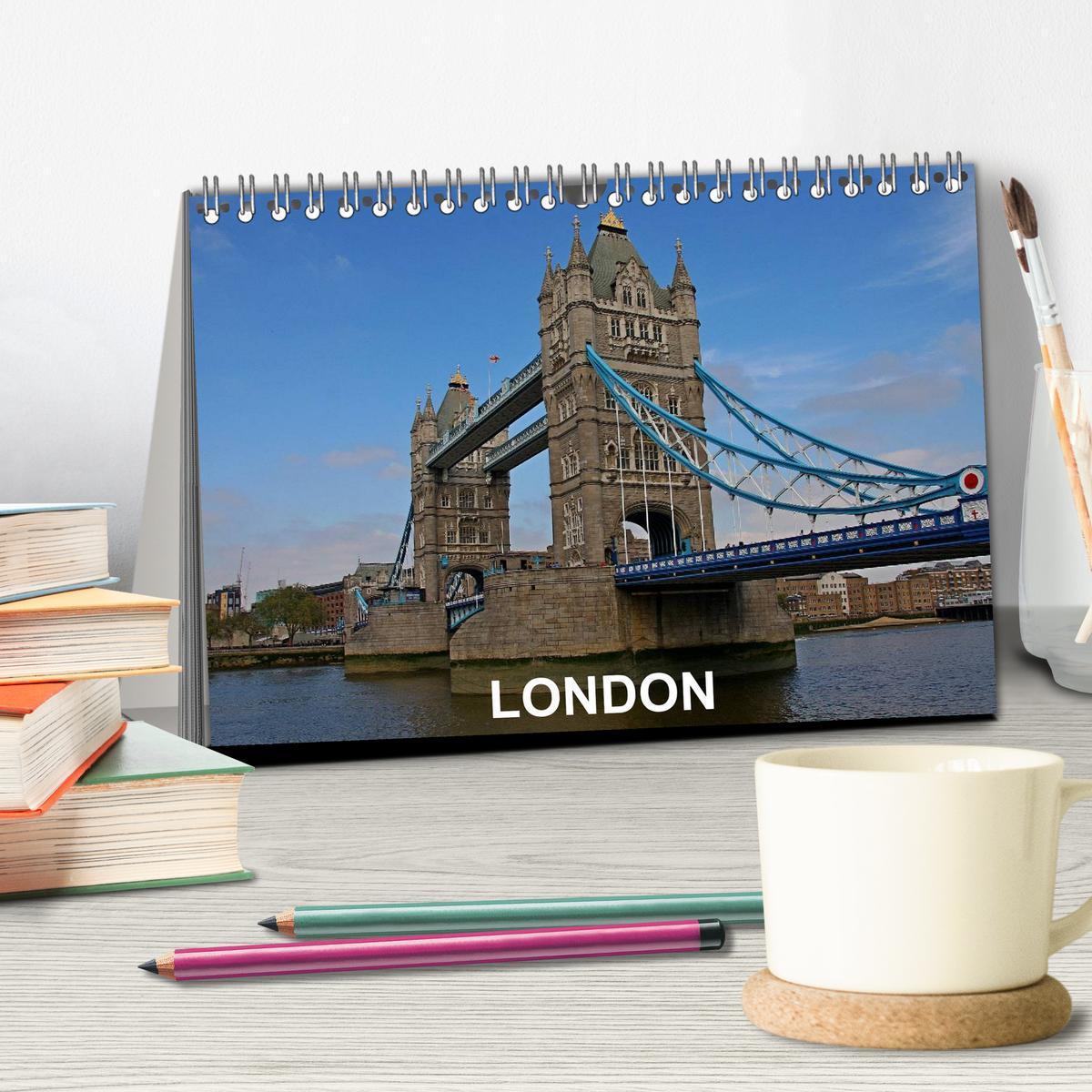 Bild: 9783435592395 | London (Tischkalender 2025 DIN A5 quer), CALVENDO Monatskalender