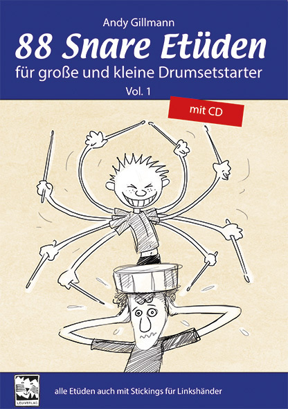 Cover: 9783897751651 | 88 Snare Etüden für große und kleine Drumsetstarter, m. 1 Audio-CD