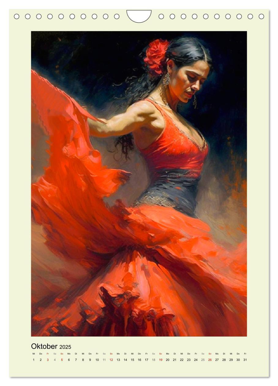 Bild: 9783435868797 | Flamenco. Anmutige Tänzerinnen. Illustrationen (Wandkalender 2025...