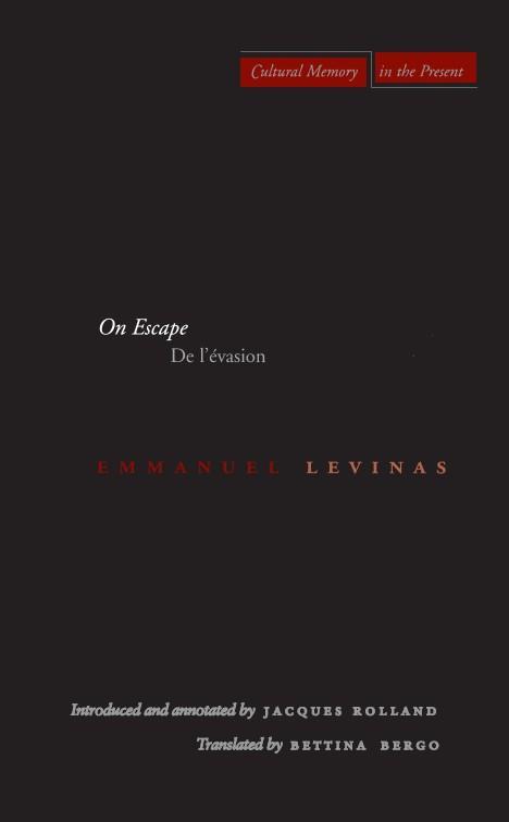 Cover: 9780804741408 | On Escape | De l'evasion | Emmanuel Levinas | Taschenbuch | Englisch