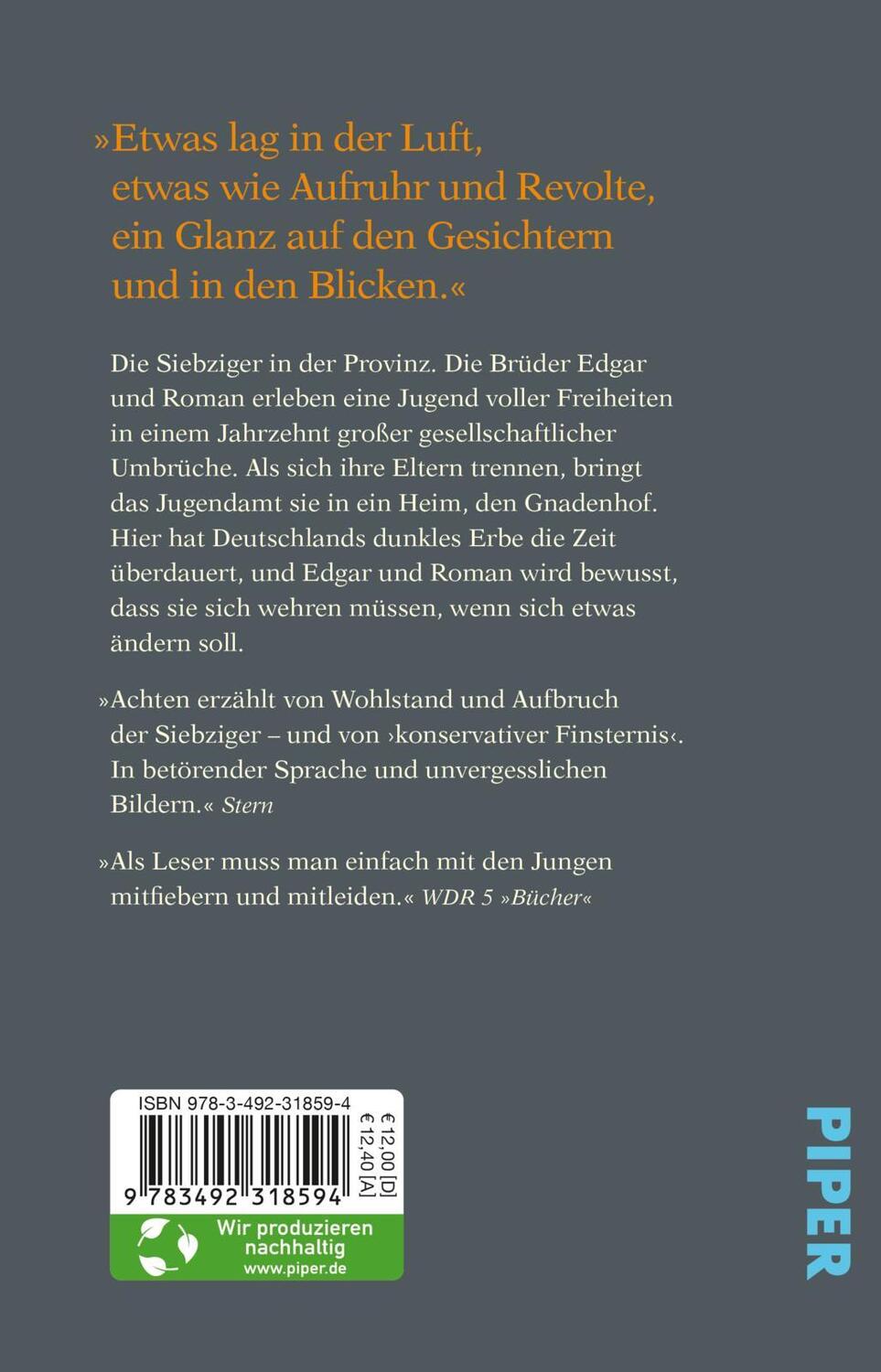 Rückseite: 9783492318594 | Die wir liebten | Roman | Willi Achten | Taschenbuch | Deutsch | 2021