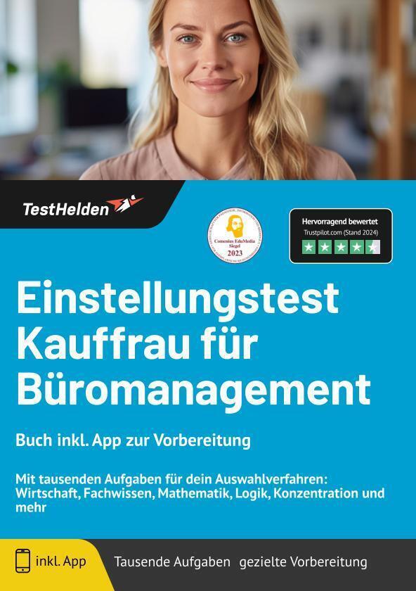 Cover: 9783988175410 | Einstellungstest Kauffrau für Büromanagement - Buch inkl. App zur...