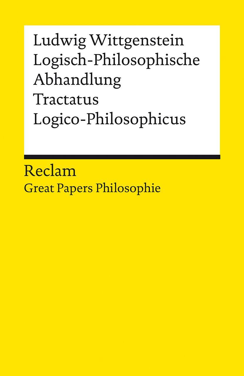 Cover: 9783150142462 | Logisch-Philosophische Abhandlung. Tractatus Logico-Philosophicus