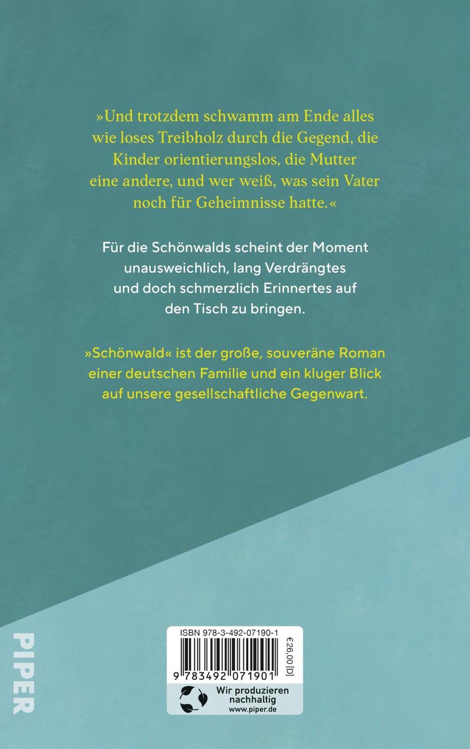 Rückseite: 9783492071901 | Schönwald | Philipp Oehmke | Buch | 544 S. | Deutsch | 2023 | Piper