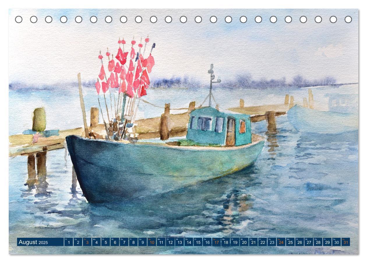 Bild: 9783435074082 | Rügen Impressionen in Aquarell (Tischkalender 2025 DIN A5 quer),...