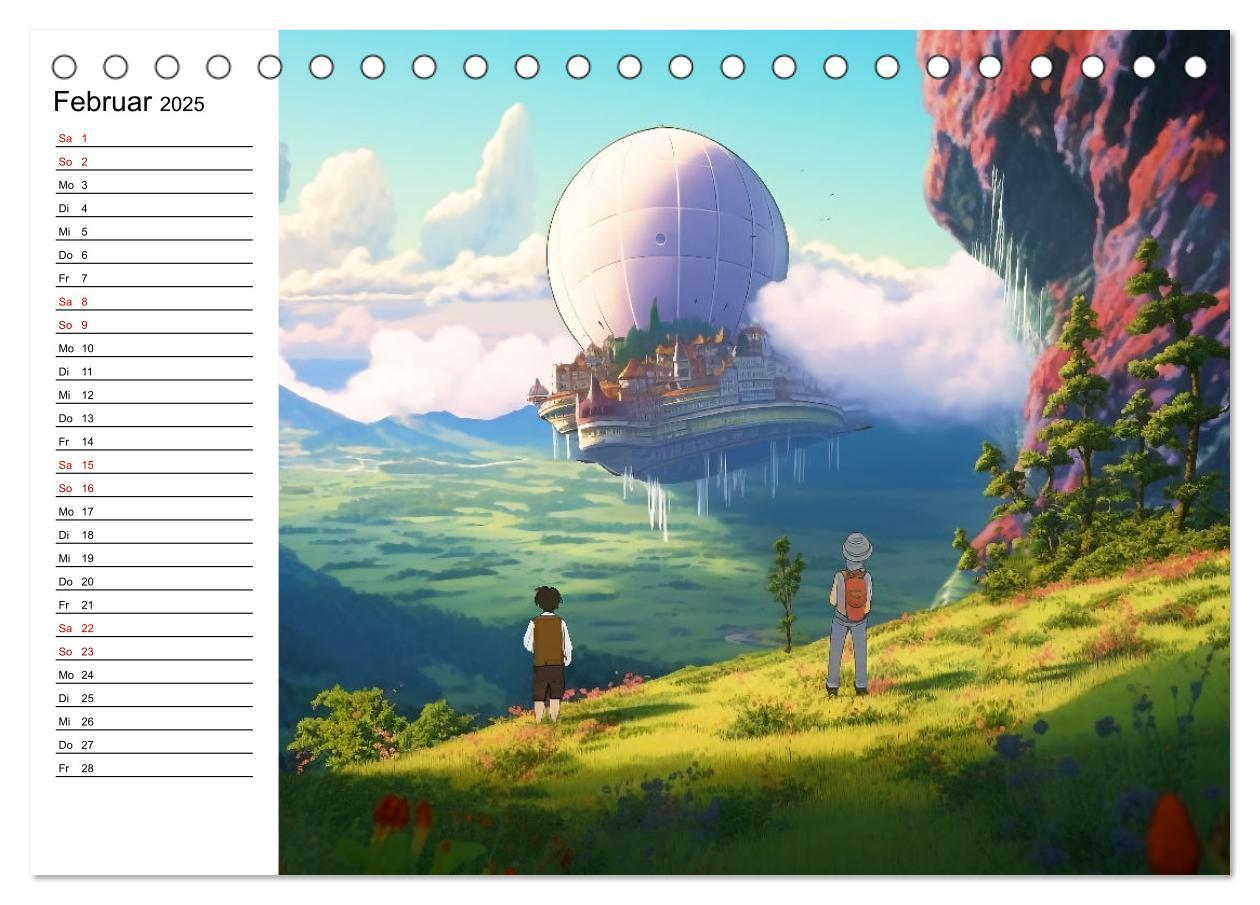 Bild: 9783383904707 | Anime Traumwelten (Tischkalender 2025 DIN A5 quer), CALVENDO...