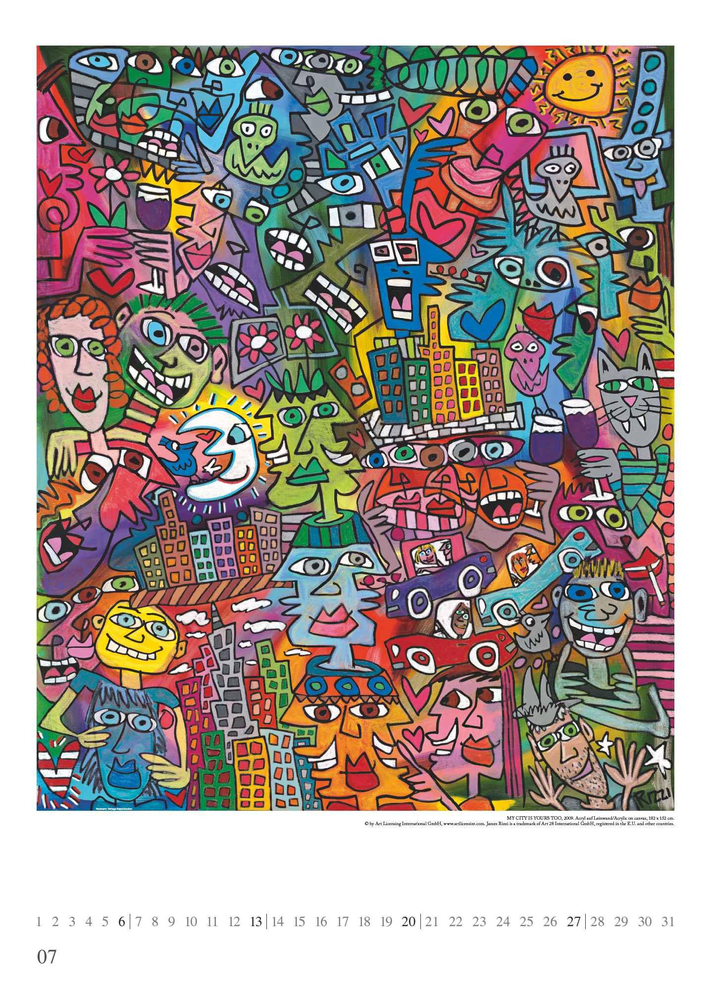 Bild: 4250809653242 | DUMONT - James Rizzi 2025 Posterkalender, 50x70cm, Kunstkalender...