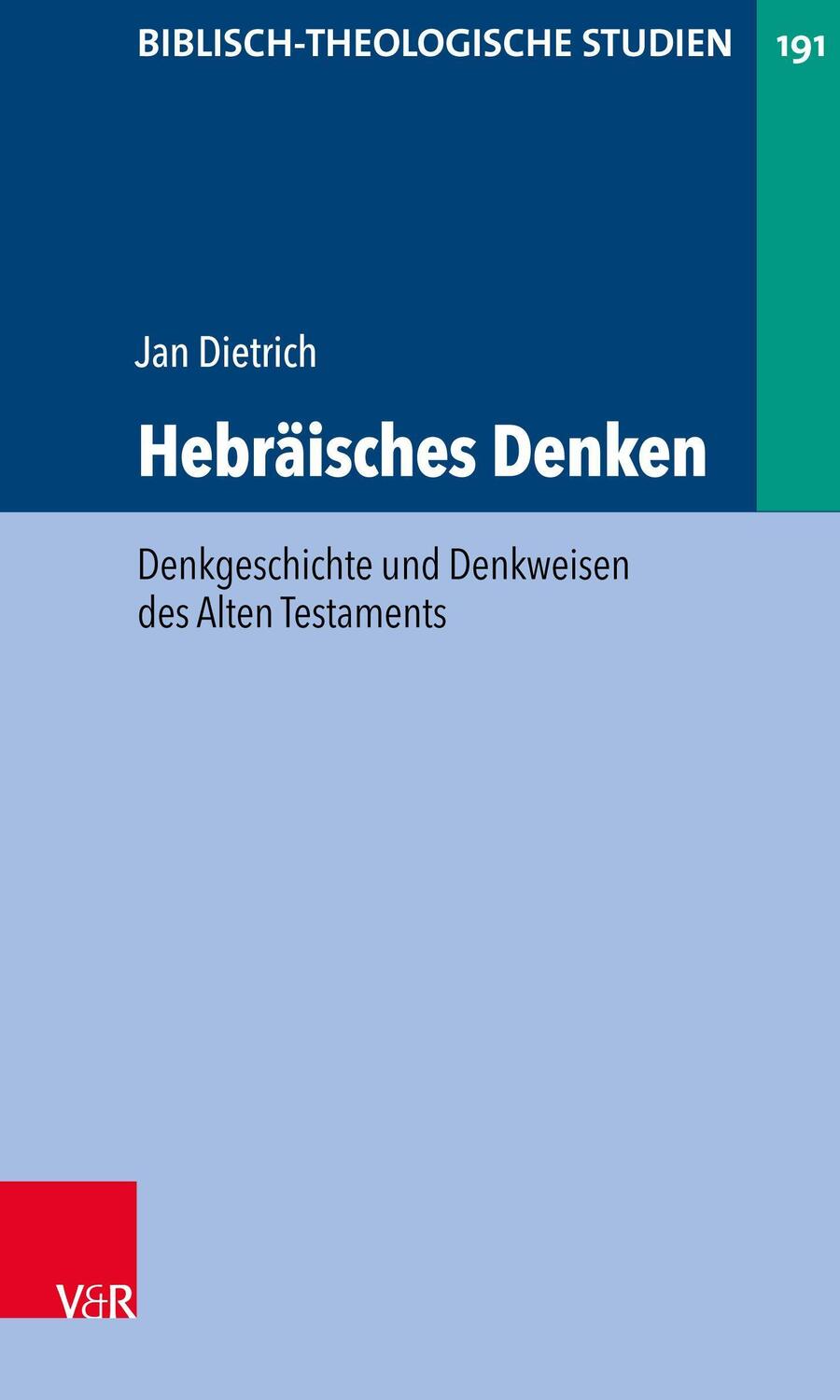 Cover: 9783525552926 | Hebräisches Denken | Jan Dietrich | Taschenbuch | Deutsch | 2022