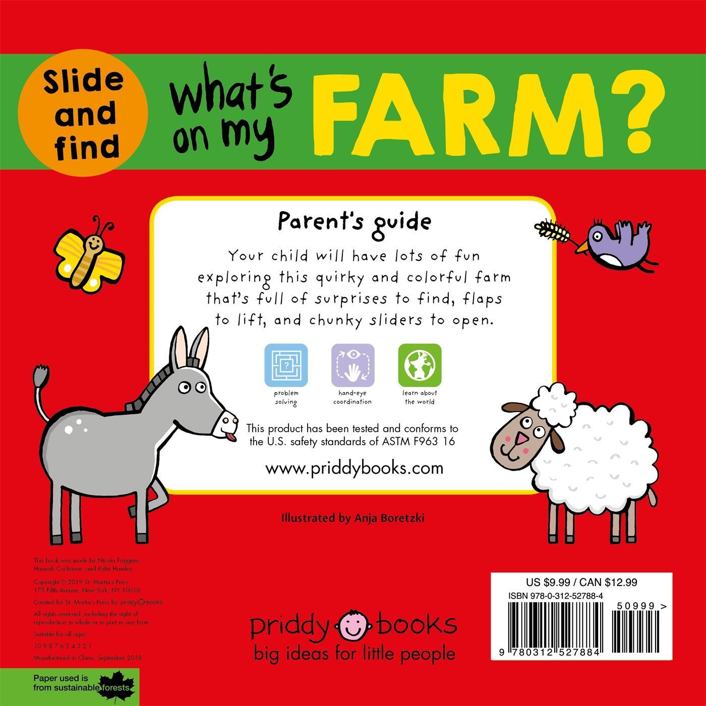 Rückseite: 9780312527884 | What's on My Farm? | A slide-and-find book with flaps | Roger Priddy