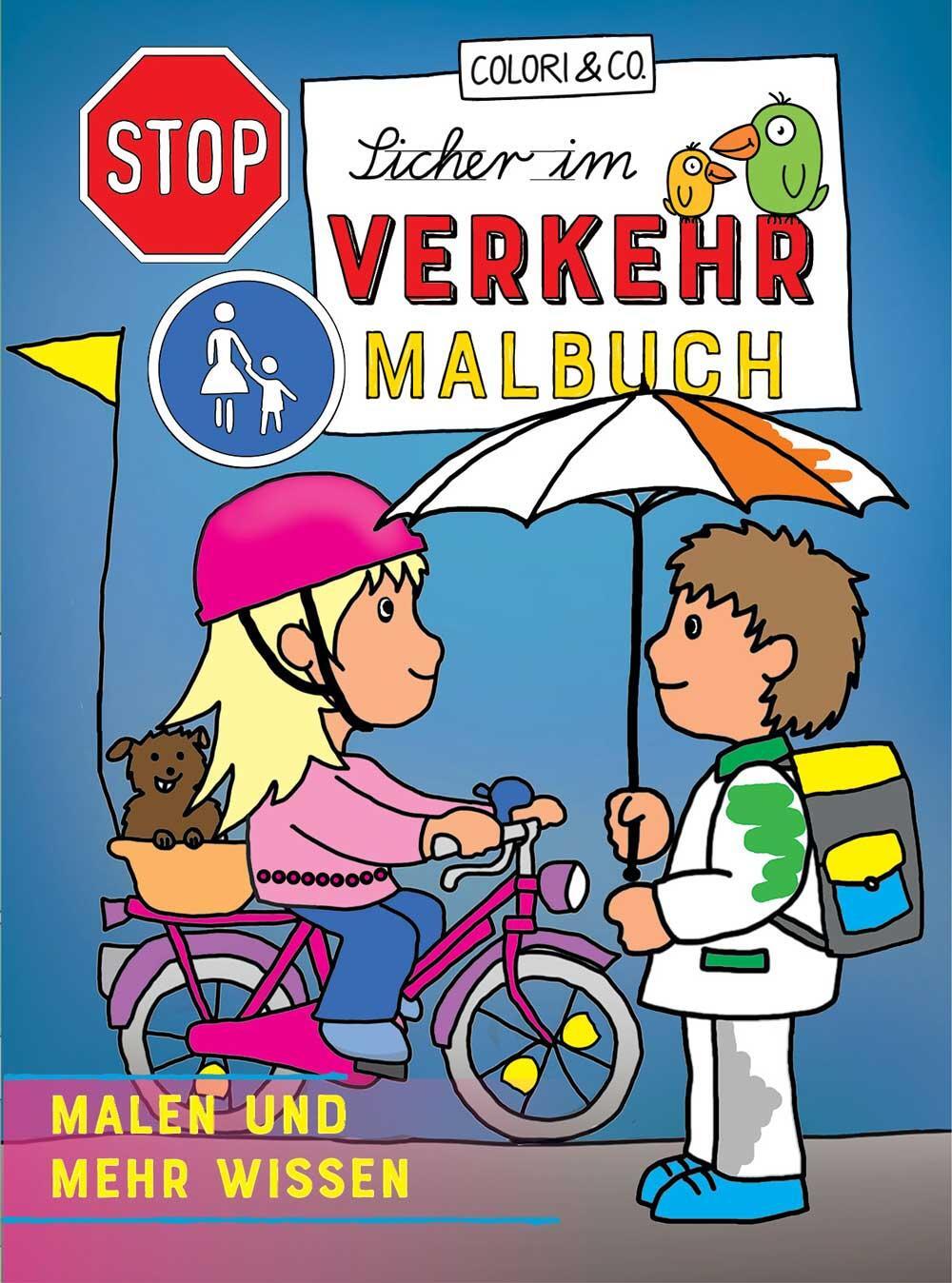 Cover: 9783947239108 | Sicher im Verkehr Malbuch | Malen und mehr wissen! | Colori &amp; Co.