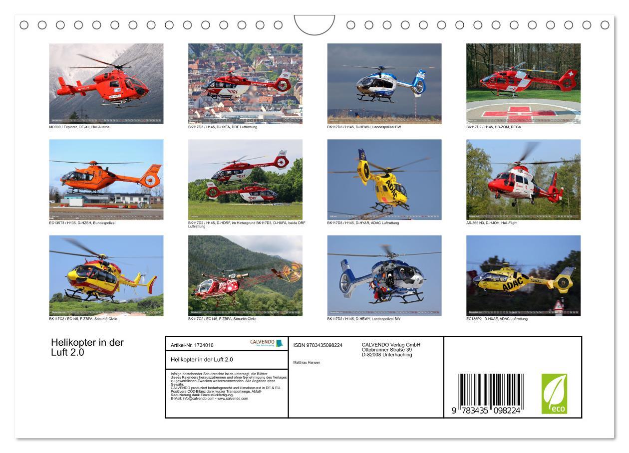 Bild: 9783435098224 | Helikopter in der Luft 2.0 (Wandkalender 2025 DIN A4 quer),...