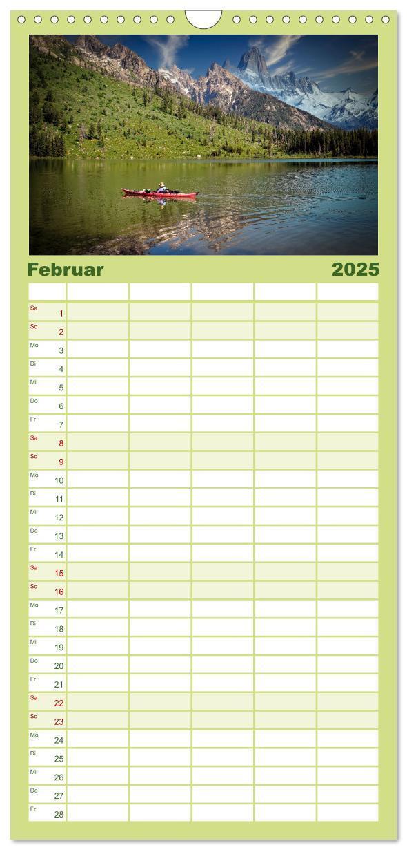 Bild: 9783457097410 | Familienplaner 2025 - Kajak Abenteuer mit 5 Spalten (Wandkalender,...