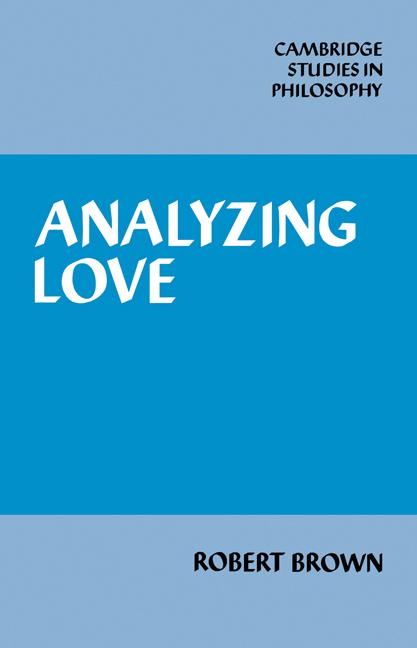 Cover: 9780521068444 | Analyzing Love | Robert Brown | Taschenbuch | Englisch | 2008