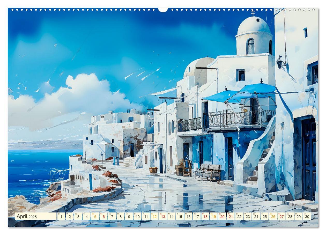 Bild: 9783383865053 | Santorini Inselträume (Wandkalender 2025 DIN A2 quer), CALVENDO...