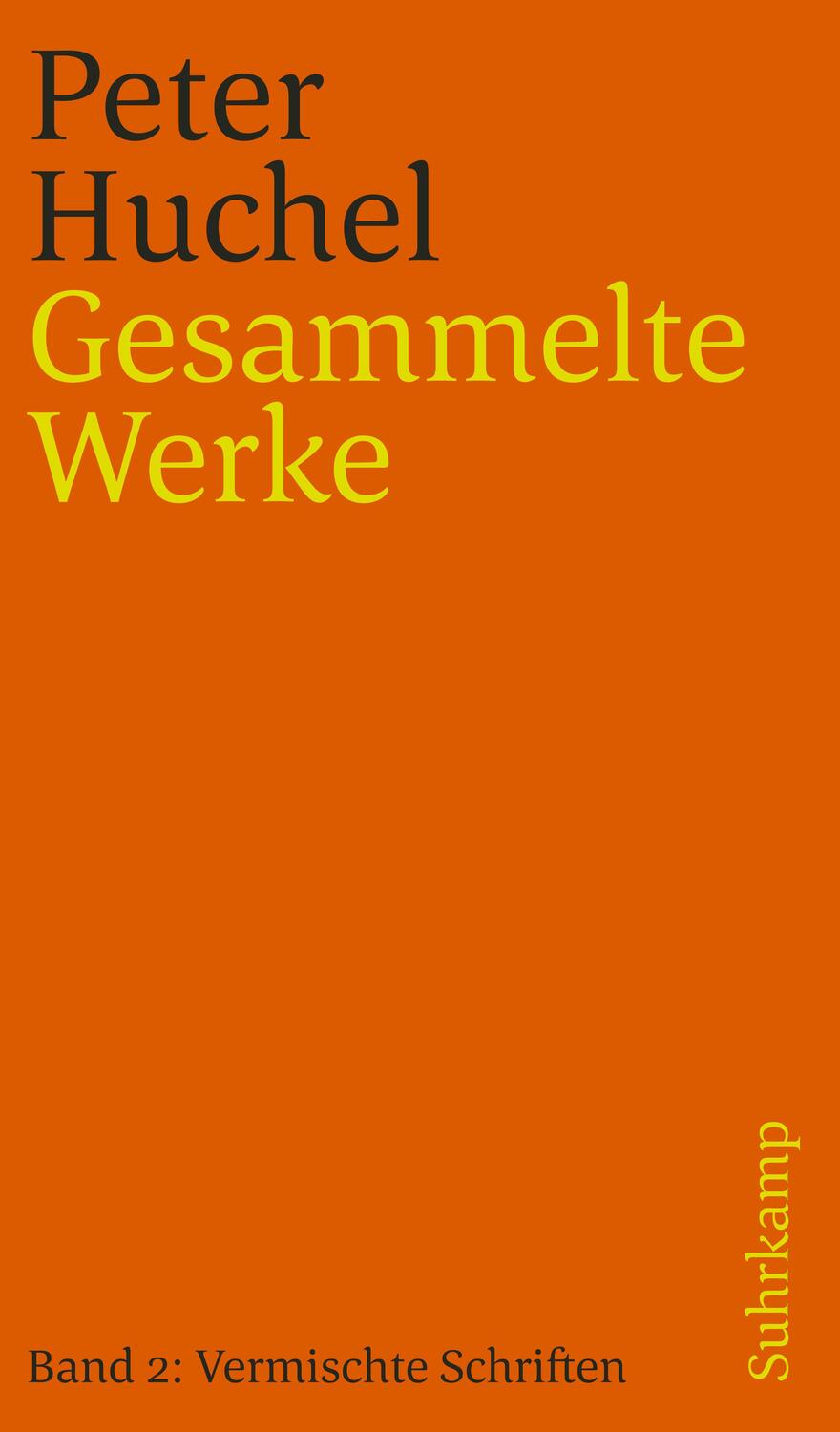 Cover: 9783518240625 | Vermischte Schriften | Gesammelte Werke in zwei Bänden, Band II | Buch