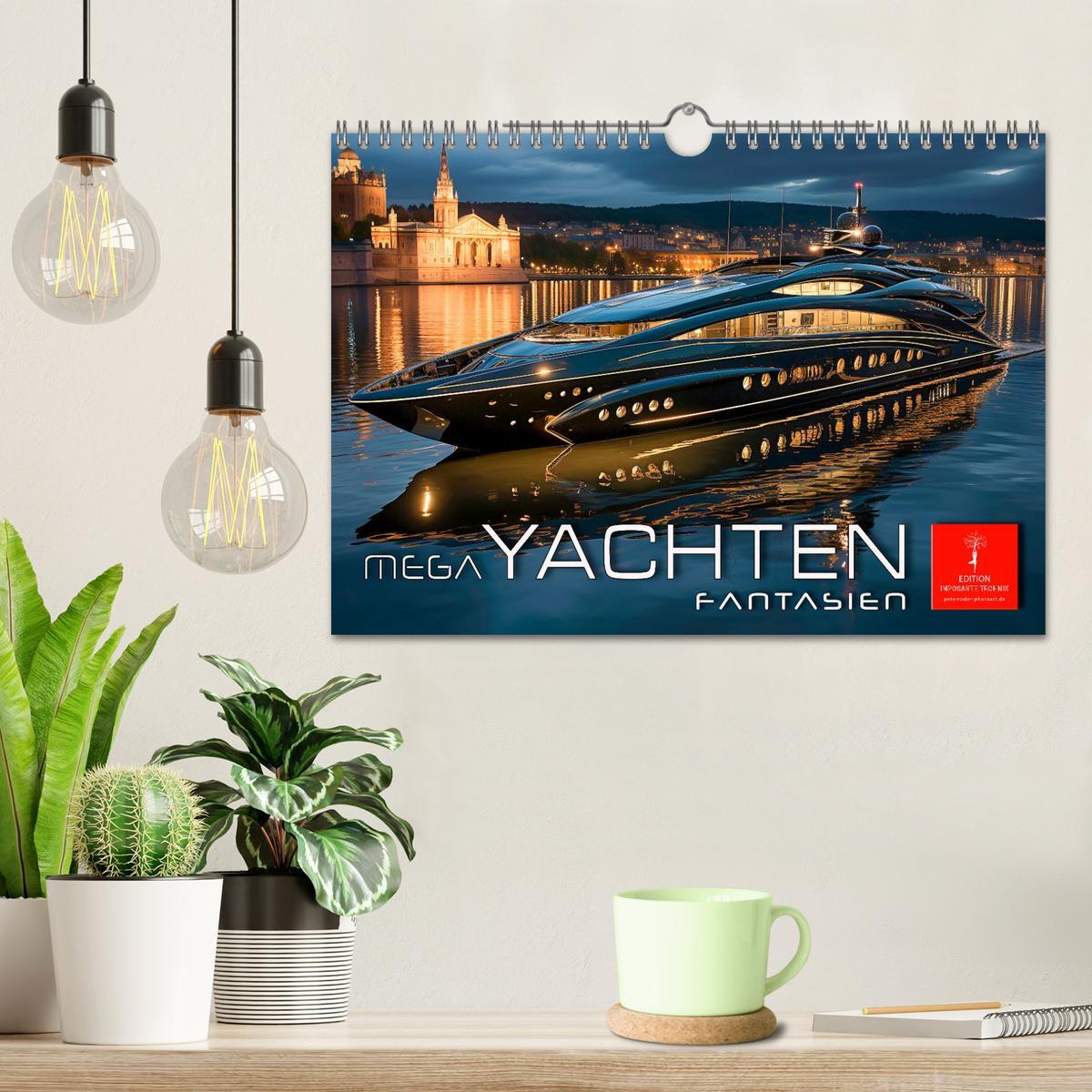 Bild: 9783383855528 | Mega Yachten Fantasien (Wandkalender 2025 DIN A4 quer), CALVENDO...