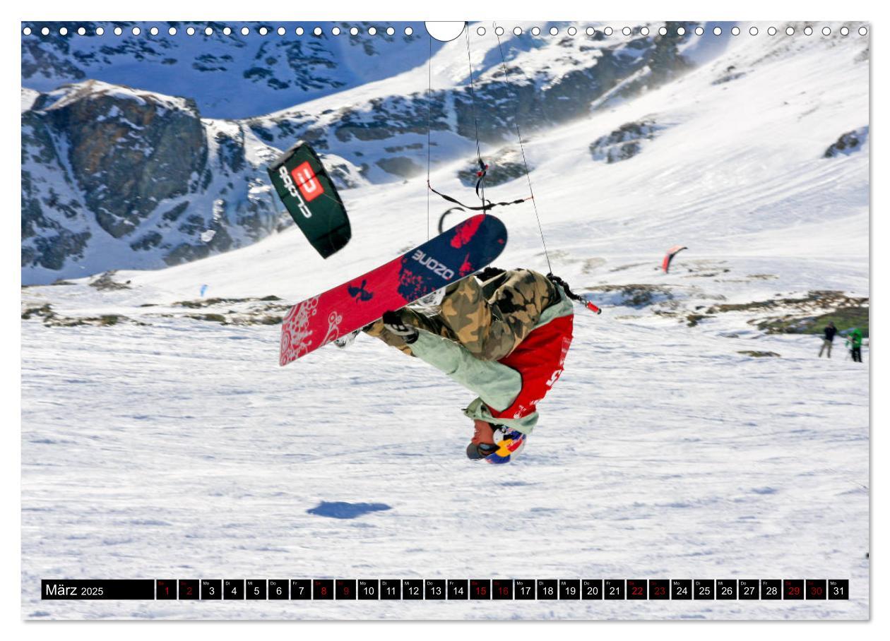 Bild: 9783435440474 | Snowkiting (Wandkalender 2025 DIN A3 quer), CALVENDO Monatskalender