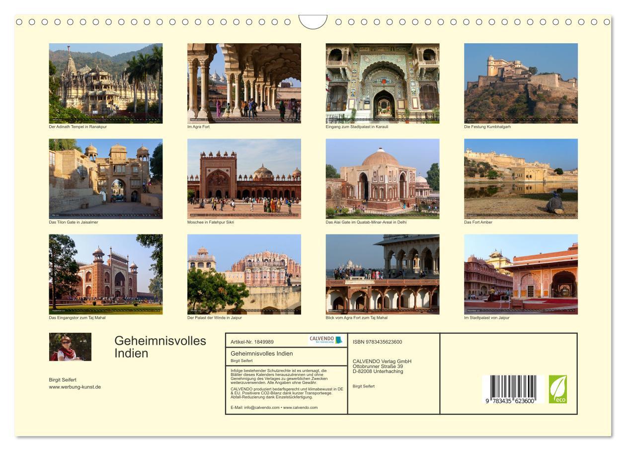 Bild: 9783435623600 | Geheimnisvolles Indien (Wandkalender 2025 DIN A3 quer), CALVENDO...