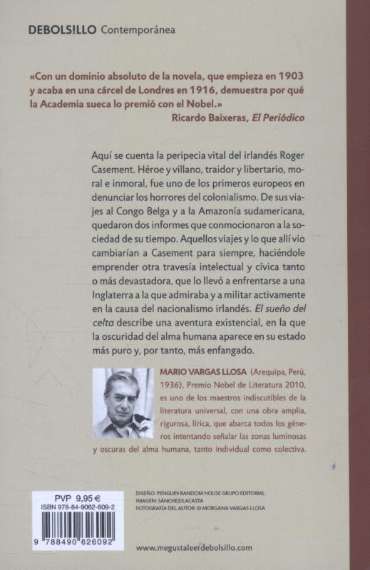Rückseite: 9788490626092 | El sueño del celta | Mario Vargas Llosa | Taschenbuch | Spanisch