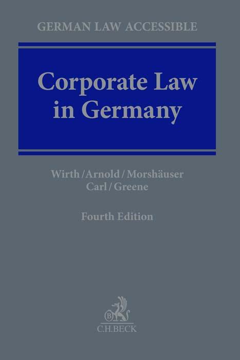 Cover: 9783406797231 | Corporate Law in Germany | Gerhard Wirth (u. a.) | Buch | 650 S.