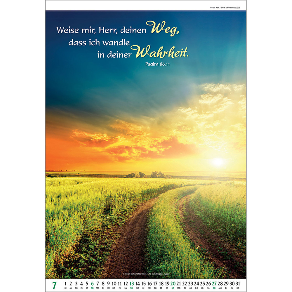 Bild: 9783754837054 | Gottes Wort - Licht auf dem Weg 2025 | Wandkalender | Kalender | 14 S.