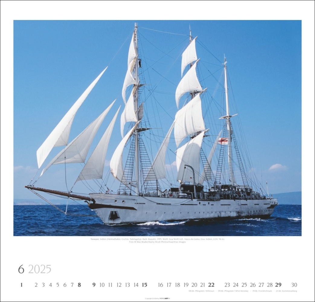 Bild: 9783839900345 | Tall Ships Kalender 2025 | Kalender | Spiralbindung | 14 S. | Deutsch