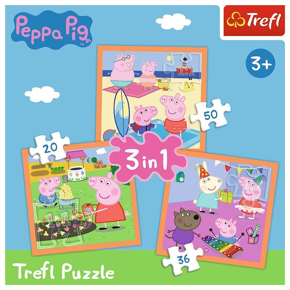 Bild: 5900511348521 | 3 in 1 Puzzle Peppa Pig | Spiel | Kartonage | Deutsch | 2023 | Trefl