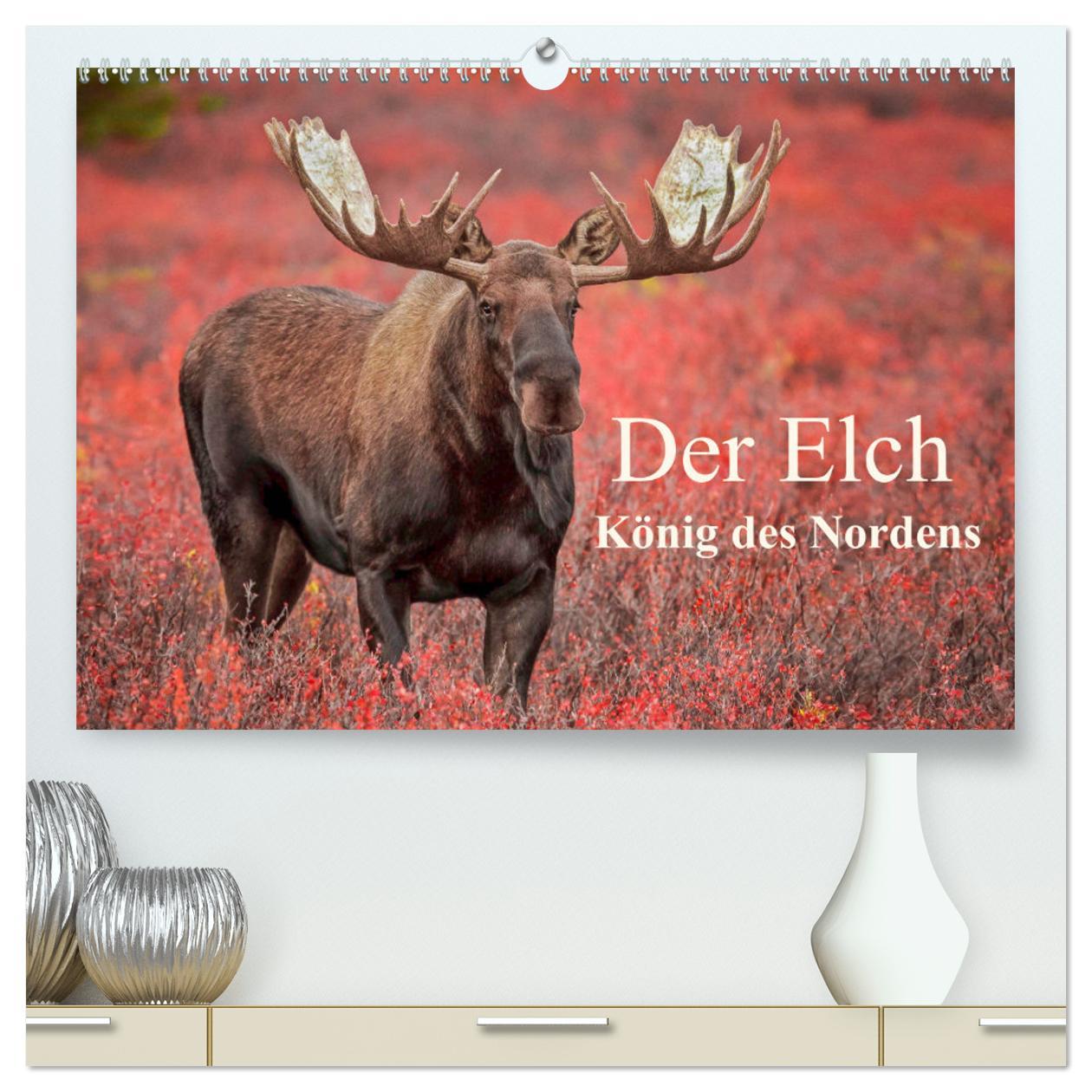 Cover: 9783435128129 | Der Elch - König des Nordens (hochwertiger Premium Wandkalender...