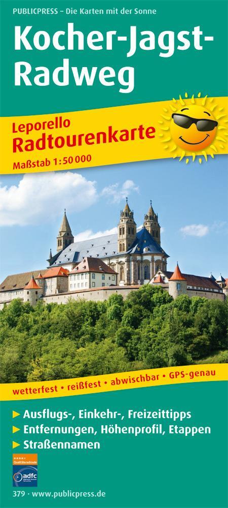 Cover: 9783899203790 | Kocher-Jagst-Radweg 1 : 50 000 | (Land-)Karte | Deutsch | 2010