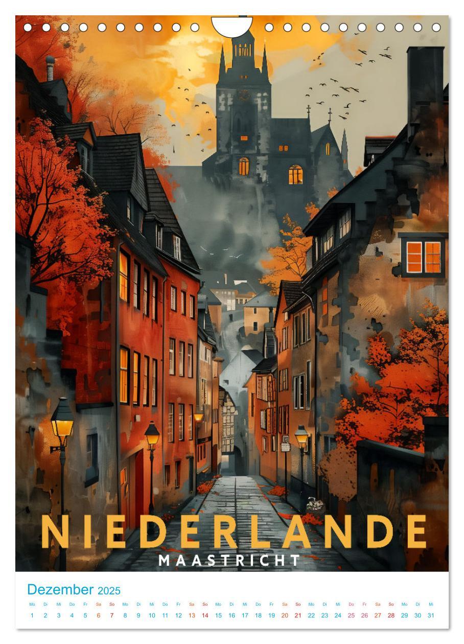 Bild: 9783457200018 | Niederlande - Old School Poster Style (Wandkalender 2025 DIN A4...