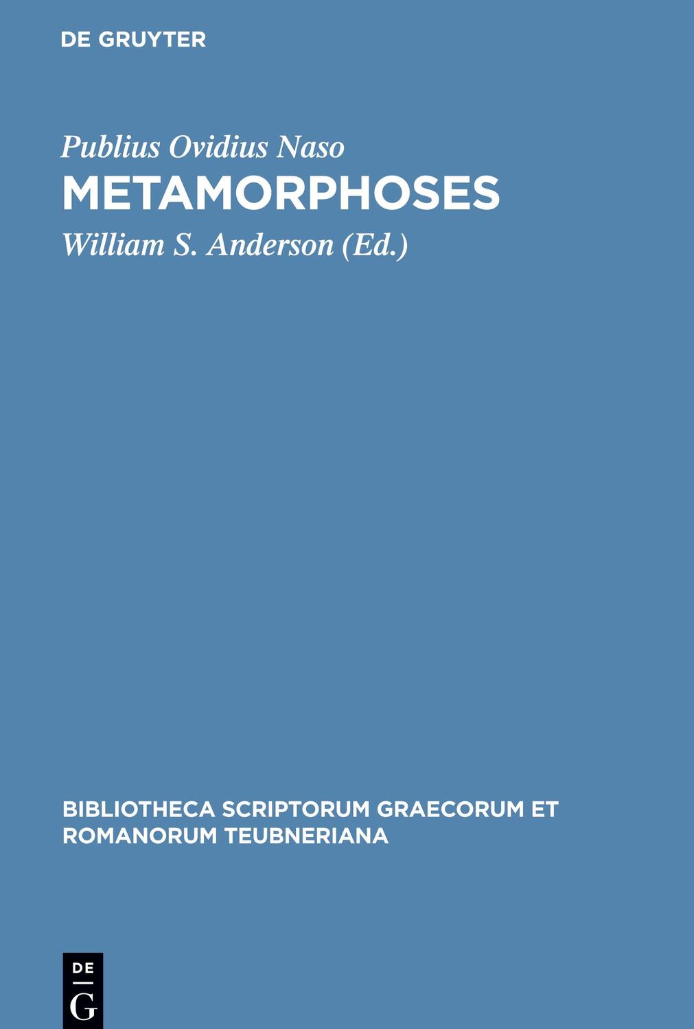 Cover: 9783598715655 | Metamorphoses | Publius Ovidius Naso | Buch | XXVIII | Latein | 2024