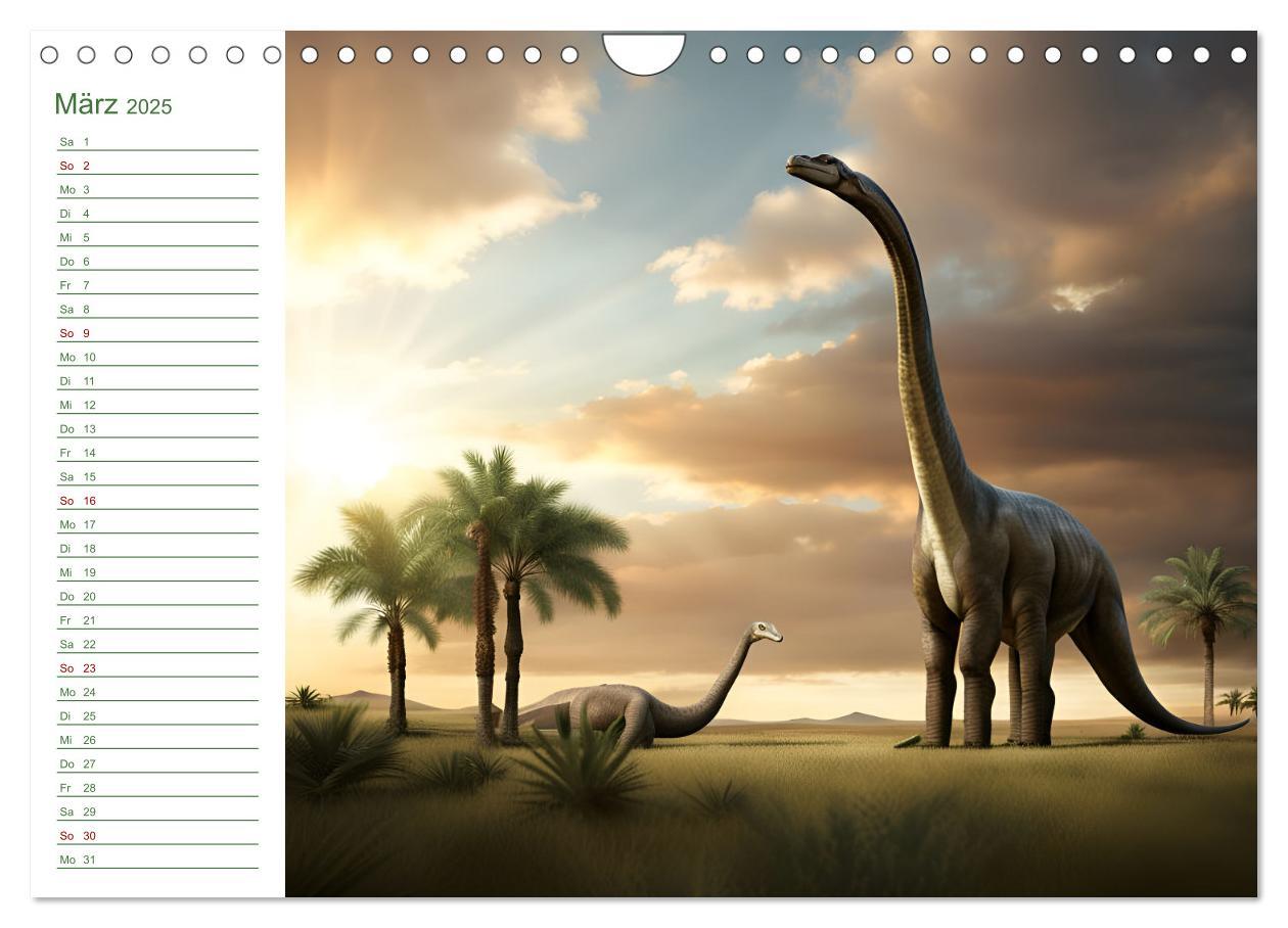 Bild: 9783383846519 | KI Dinosaurier - Herrscher der Lüfte, Land und Meer (Wandkalender...