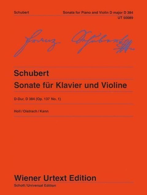 Cover: 9783850550864 | Sonate (Sonatine) D-Dur | Franz Schubert | Buch | 32 S. | Deutsch