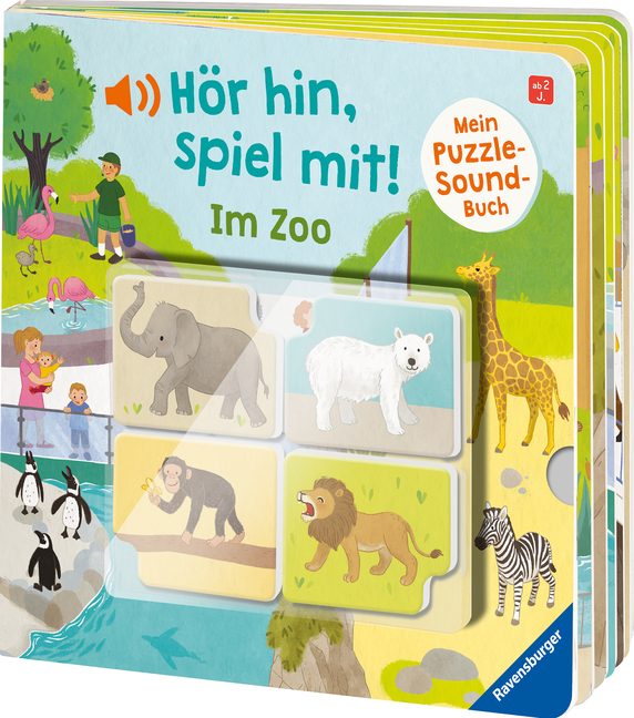 Bild: 9783473410453 | Hör hin, spiel mit! Mein Puzzle-Soundbuch: Im Zoo | Sandra Grimm