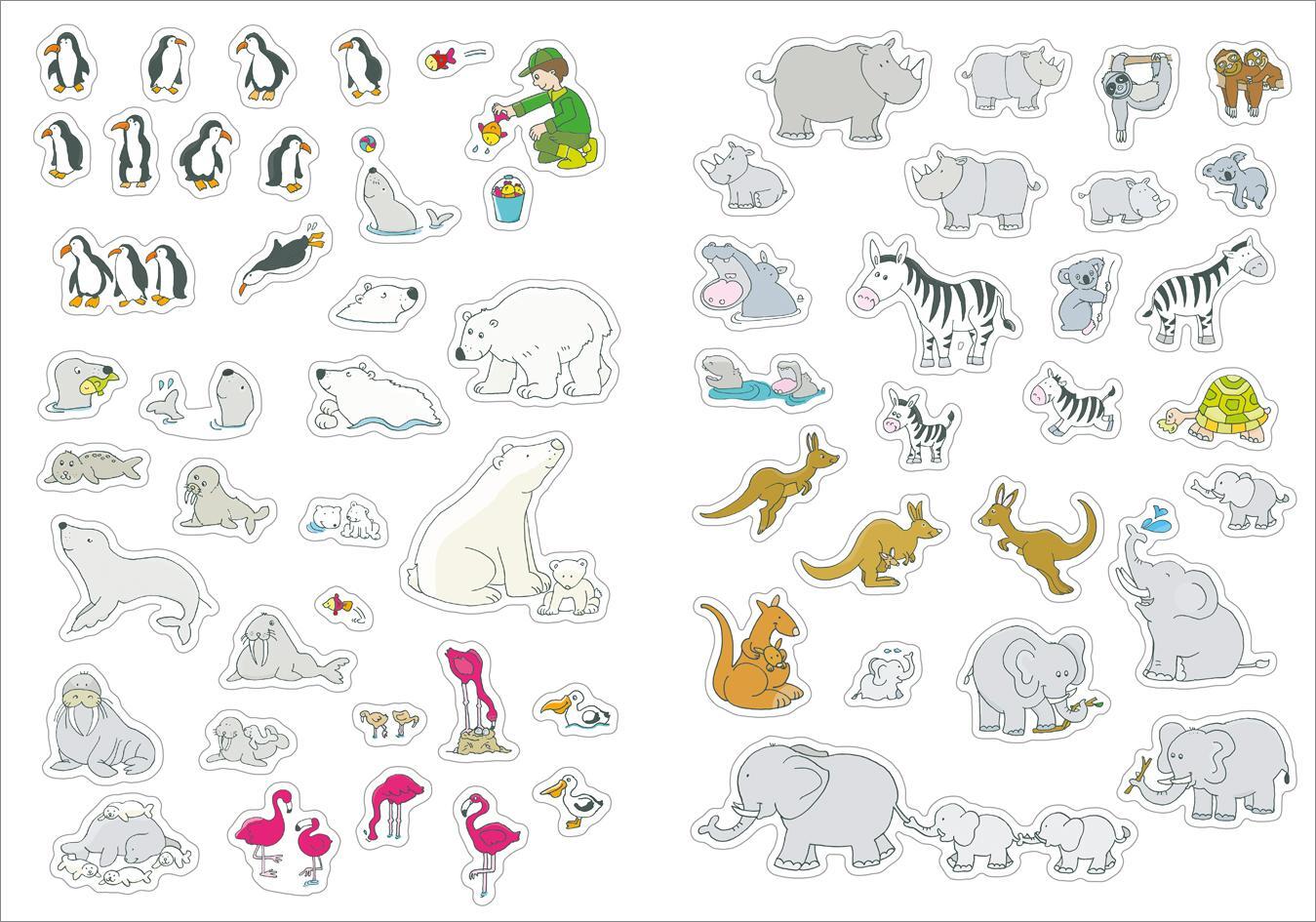 Bild: 9783788641177 | Großes Sticker-Buch Zoo | Mit kleiner Geschichte und 300 Aufklebern
