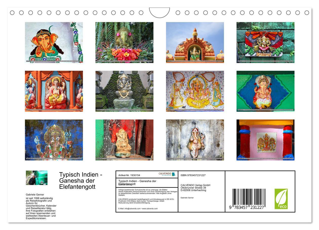 Bild: 9783457231227 | Typisch Indien - Ganesha der Elefantengott (Wandkalender 2025 DIN...