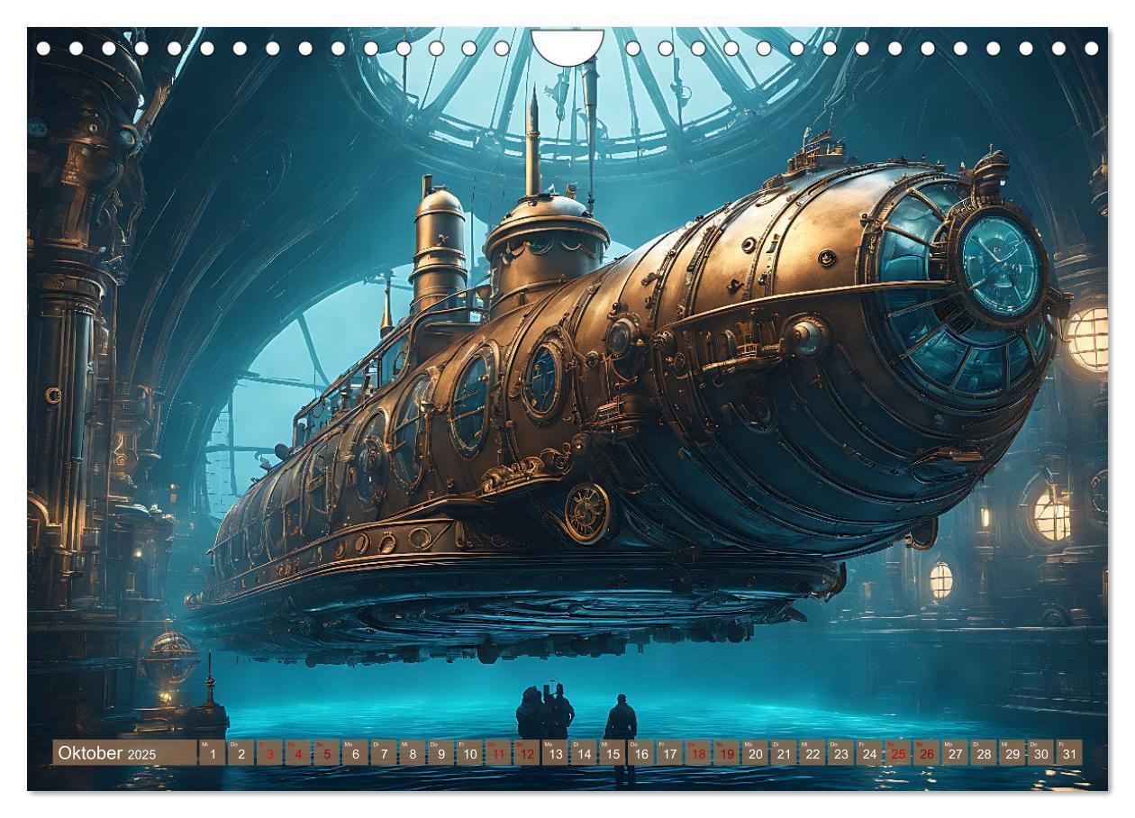 Bild: 9783383826726 | Steampunk Maschinenwelt (Wandkalender 2025 DIN A4 quer), CALVENDO...