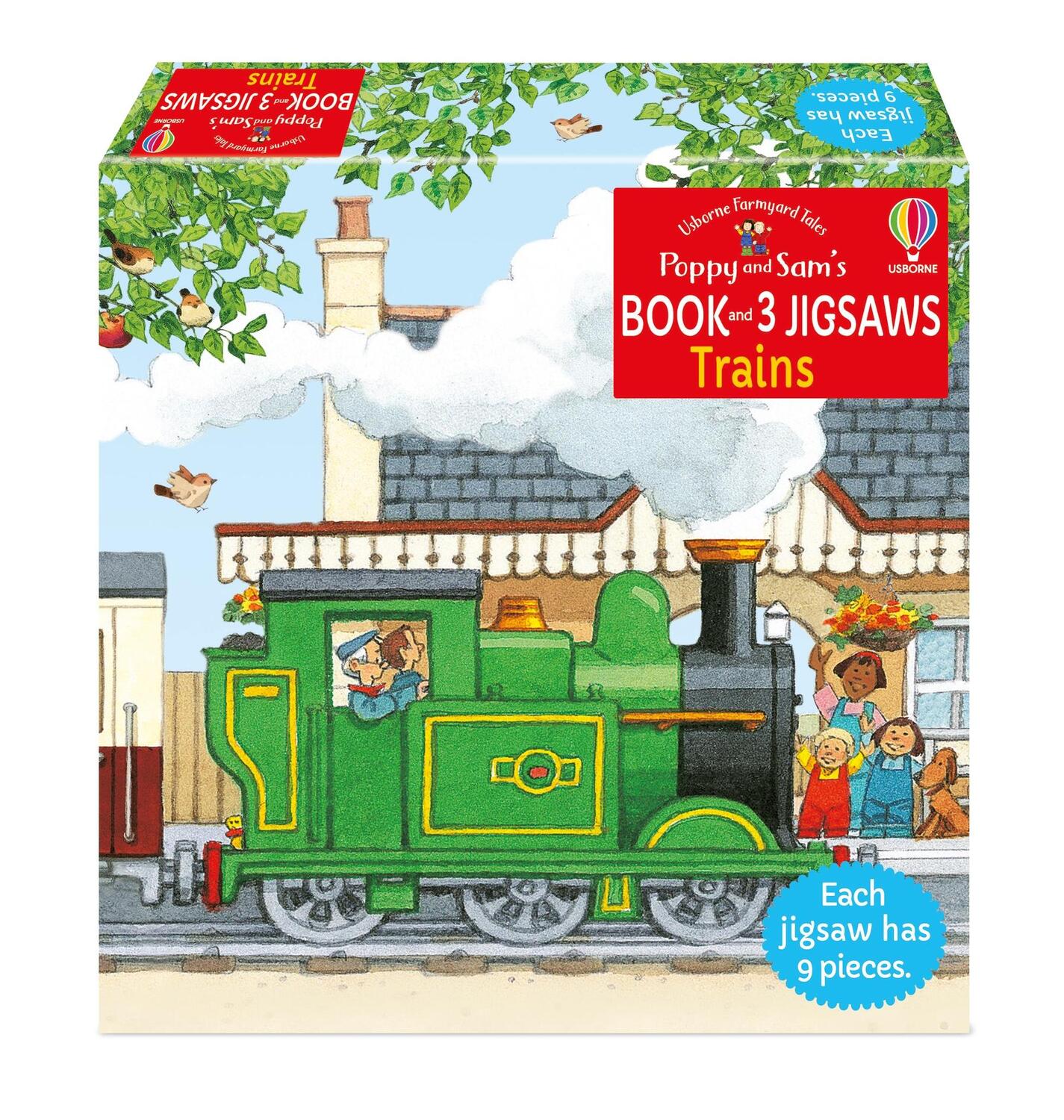 Cover: 9781801318488 | Poppy and Sam's Book and 3 Jigsaws: Trains | Heather Amery | Buch