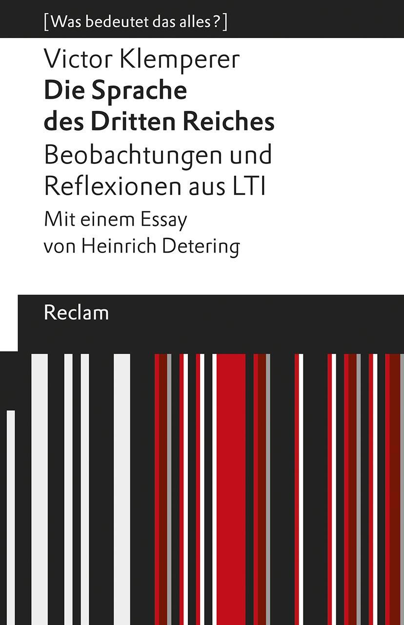 Cover: 9783150140659 | Die Sprache des Dritten Reiches. Beobachtungen und Reflexionen aus LTI