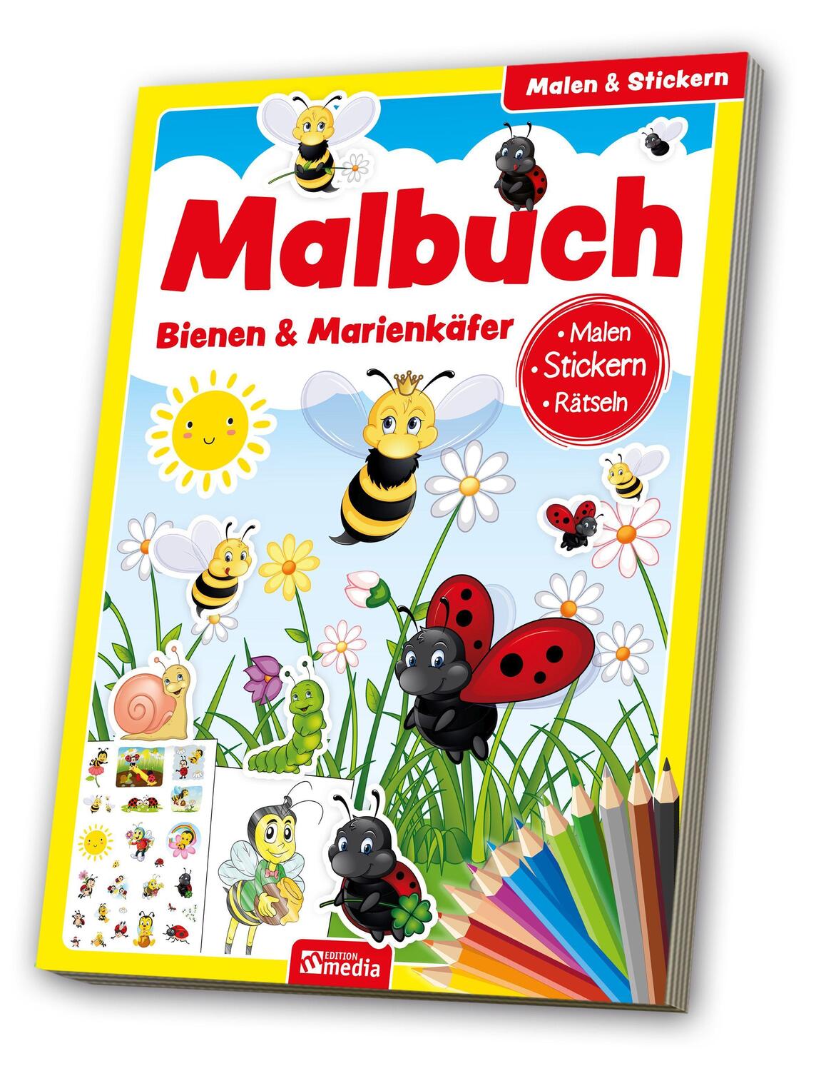 Cover: 4019393912117 | Malbuch Bienen & Marienkäfer | Broschüre | Deutsch | 2022