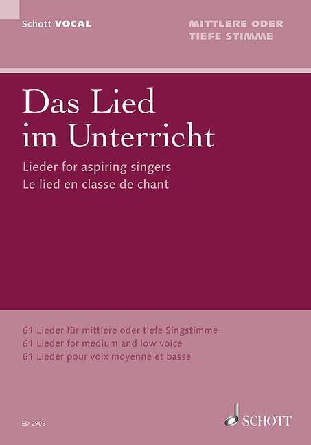 Cover: 9790001040273 | Lied im Unterricht, mittlere / tiefe Stimme | Paul Lohmann | 2012