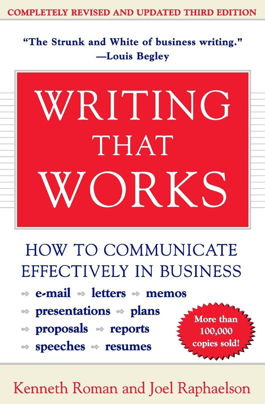 Cover: 9780060956431 | Writing That Works, 3rd Edition | Kenneth Roman (u. a.) | Taschenbuch