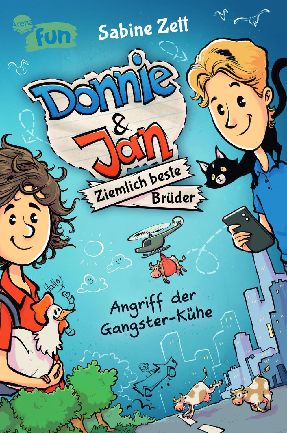Cover: 9783401606750 | Donnie &amp; Jan - Ziemlich beste Brüder. Angriff der Gangster-Kühe | Zett