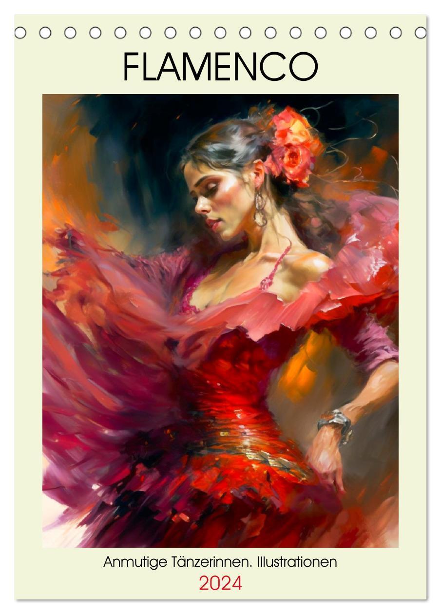 Cover: 9783383090257 | Flamenco. Anmutige Tänzerinnen. Illustrationen (Tischkalender 2024...