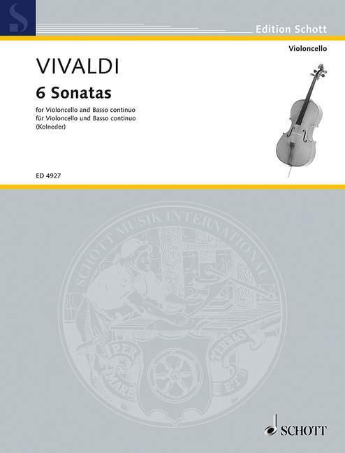Cover: 9783795796907 | 6 Sonatas | Violoncello und Basso continuo., Edition Schott | Vivaldi