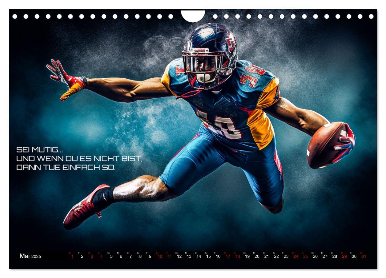 Bild: 9783383850394 | American Football und Motivation (Wandkalender 2025 DIN A4 quer),...